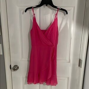 NWT Pink Sleeveless faux Wrap Dress